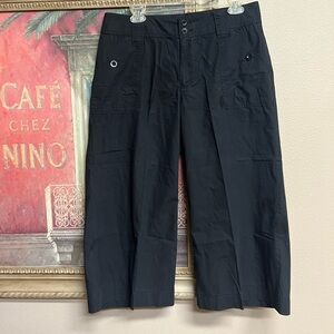 Lauren Ralph Lauren Black Wide Leg Cropped Pants